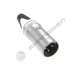 Waterproof 3 Pin XLR Plug Female Socket Adapter IP65 DMX Panel Mount Audio Wire Connector Alloy Material Outdoor for sale