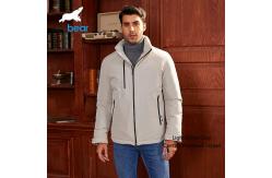 China Solid Pattern Men's Hooded Jacket For Winter Windproof And Functional supplier