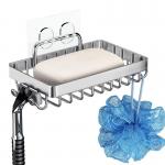 Wall Mounted Draining Soap Razor Saver Shower Wall Soap Dish Holder for Bathroom Tile for sale