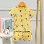 Alleviating Tension Cotton Night Suit Pyjama Set / Dinosaur Pj Set 110cm 120cm Height for sale