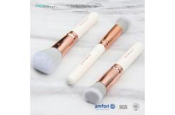China Soft 3pcs Aluminium Ferrule White Makeup Brush Set supplier
