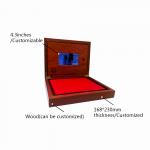 Wooden School Presentation Boxes With LCD Screen Video Brochure Wooden Box Customized