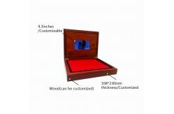 China Wooden School Presentation Boxes With LCD Screen Video Brochure Wooden Box Customized supplier
