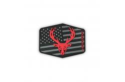 China Flag Custom 3D Rubber Patches , Chenille Embroidery Rubber Badges For Clothing supplier