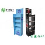 China Retail Folding Corrugated Cardboard Floor Displays Shelf Matte Lamination Customized Logo manufacturer