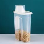 Plastic Rectangular Cereal Storage Tank For Kitchen Transparent Sealed