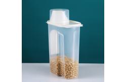 China Plastic Rectangular Cereal Storage Tank For Kitchen Transparent Sealed supplier