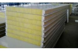 China Customized Length Pu Foam Glasswool Glass Wool Sandwich Panel Fireproof supplier