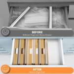 Kitchen Drawer 2 In 1 Bamboo Plastic Wrap Dispenser With Cutter