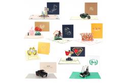 China Custom Laser Cut 3d Greeting Cards Popup 150mm X 200mm supplier
