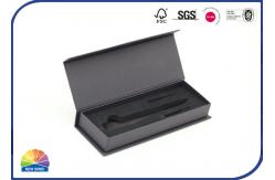 China Magnetic Black Rectangle Hinged Lid Gift Box For Pen Packaging supplier