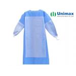Blue Reinforced SMS 45gsm Disposable Surgical Gowns for sale