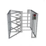 Double Door Half Height Turnstile Gate Access Control For School / Supermarket for sale