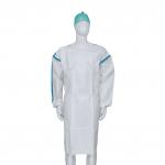 Disposable PP PE Isolation Gown With Knitted Wrist for sale