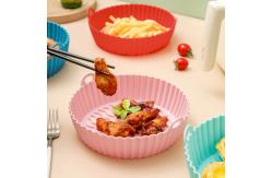 China Heat Resistant Silicone Air Fryer Liner Reusable Round supplier