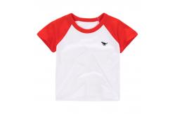 China Red And White 140CM Unisex Children Cooling Cute Summer Camp T Shirts For Hot Weather supplier