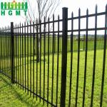 Outdoor 6 Ft High Customized Rod Top Durable Square Steel Tubular Fence For Garden for sale