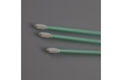 China 165mm Polyester Dacron Swab With Heat Shrink Green Rigid Handle Swabs supplier
