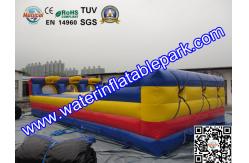 China Three Lane Inflatable Bungee Run Game With Basketball Hoop Customized Size supplier