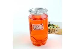 China 300ml 10oz PET Clear Soda Juice Plastic Beverage Jar With Silver Aluminum Lid supplier