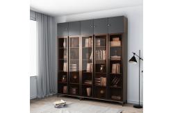 China Library Antique Office Bookcase Melamine Wood Furniture Book Shelves With Study Table supplier