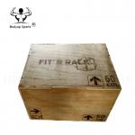 Plywood Crossfit Essential Equipment Wooden Plyo Box With Embossing Handling