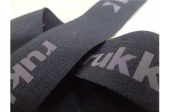 China Heat Transfer Logo On Polyester Elastic Webbing / Clothing Elastic Band supplier