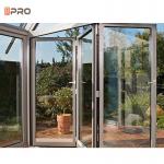 Tempered Glass Aluminum Folding Doors Australian Standards Patio Soundproof Bifold Doors