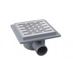 Plastic 360 Rotatable Shower Waste Horizontal Outlet SS Ceramic Cover Shower Floor Drain for sale