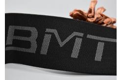 China Wide Double Sided Logo Jacquard Elastic Band For Garments Custom 40mm supplier