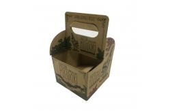 China Heavy Duty Cardboard Beer Trays 4-6 Pack Custom Printed With Handles supplier