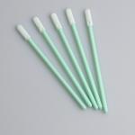 70mm Double Knitted Flat Mini Head Polyester Swab Applicator With PP Stick for sale