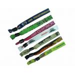 Customization Logo Polyester Woven Cloth Wristbands Concert Promotion Events Gift Adjustable Length Wristbands