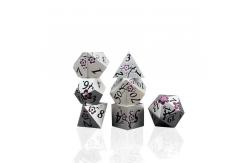 China Zinc Alloy Polygonal Plum Blossom Metal Dice Suite Dragon And Dungeon DND supplier