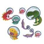 Heat Cut Cartoon Embroidered Logo Iron On Patches For Clothes for sale