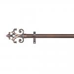 28MM Diameter Iron Pipe Curtain Rods Flower Shape Finial For Interior Decoration for sale