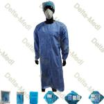 SMS 45g Hospital Sterile Nonwoven Surgical Gown Reinforced Disposable for sale