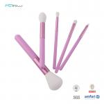 Nylon Hair Makeup Brushes Collection 5Pcs Travel Cosmetic Brush Set for sale