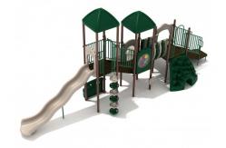 China OEM Outdoor Playground Equipment Green Tree Playhouse With Slide supplier