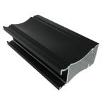 Sliding Window Frame Office Building Materials 6m Black Anodized Aluminum Profiles for sale