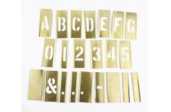 China Factory Outdoor Yellow Brass Interlocking Stencils 1.5inch Character Height supplier