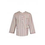 195 GSM CVC Cotton 60% Polyester 40% Scrubs Medical Wear Stripes Style With Buttons for sale