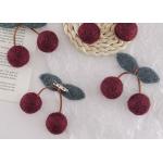 Handmade Wool Felt Balls Red Cherry Pattern Length 7 Cm EN71 Certificate for sale