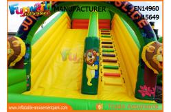 China Printed Inflatable Jungle Slide / Commercial Inflatable Bounce House supplier