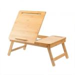 Adjustable Height Bamboo Wood Laptop Table for Storing Custom Design Accepted for sale