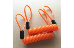 China Professional Adjustable Retractable Safety Plastic Coated Spring Steel Coiled Tool Lanyard supplier