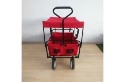 China OEM Foldable Wagon Cart Bag Kids Beach Wagon With Canopy Removable supplier