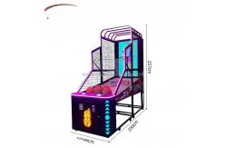 China Big LCD Arcade Basketball Shooting Machine With Video Screen 250*110*257cm supplier