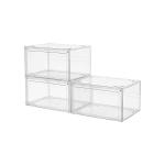 Acrylic Magnetic Stackable Shoe Display Boxes Transparent for sale