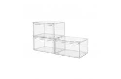 China Acrylic Magnetic Stackable Shoe Display Boxes Transparent supplier